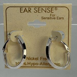 3For$20 Ear Sense Silver Hoop Earrings for Sensitive Ears